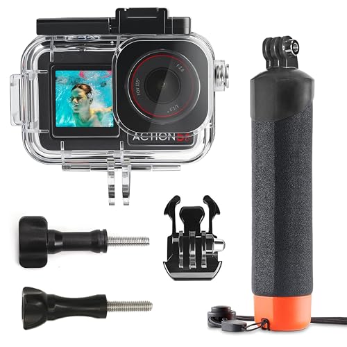 FitStill 60M/196FT Diving Kit for DJI osmo Action 5 pro/4/3 Waterproof Housing + Buoyancy Handle for Underwater Shooting DJI Action 5pro/4/3 Protective Accessories