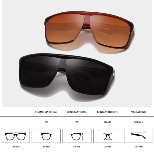 Lunettes de soleil carrées hommes design géométrique moderne - 4