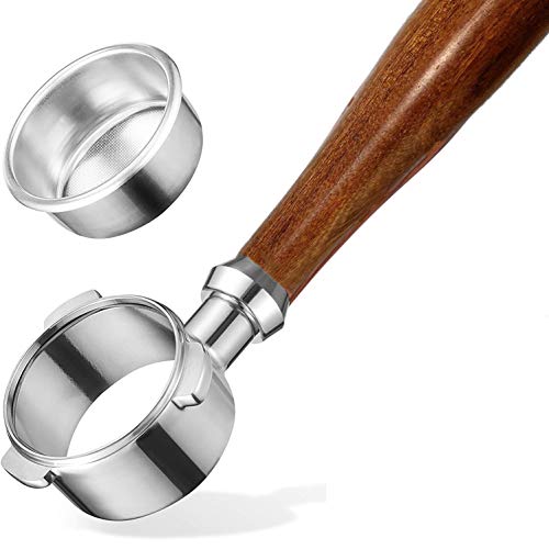 tellaLuna Portafiltro de café sin fondo de 54 mm para la serie Barista con 1 taza de filtro de la cesta de café de…