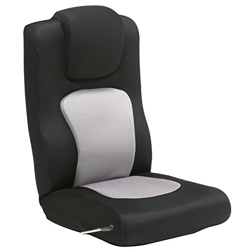 タマリビング コローリ 座椅子 無段階リクライニング ハイバック グレー/ブラック  50000203