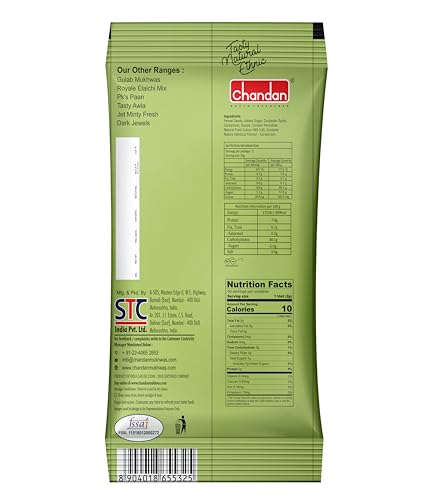 Image of Chandan Mouth Freshener Elaichi Saunf 50 Sachets | Rich in Anti-Oxidants And A Delicious Mukhwas (Pack of 10)