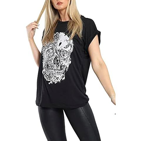 MBN Women's Halloween Scary Skull T-Shirt Cover