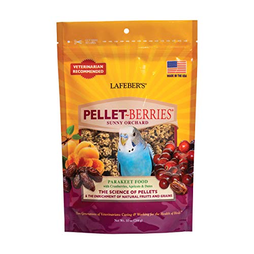 LAFEBER'S Pellet-Berries Pet Bird Food, Made with Non-GMO and Human-Grade Ingredients, for Parakeets (Berry 10 oz)