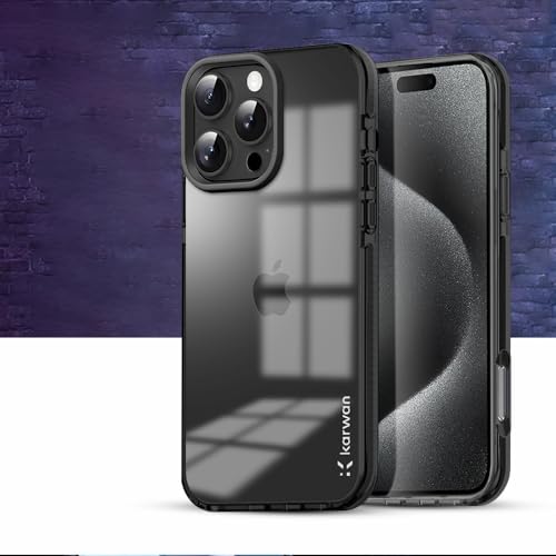 Image of KARWAN Back Cover|iPhone 16 Pro Back Cover |Polycarbonate Material| Full Camera Protection |Perfectly Fit| Case for iPhone 16 Pro - Black