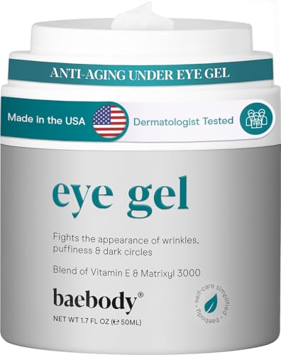 Baebody Eye Gel, Cooling Under Eye Cream For Dark Circles, Puffiness and Bags under Eyes, Eye Cream Anti Aging & Hydrating, Night Eye Cream – Beauty Gifts for Women