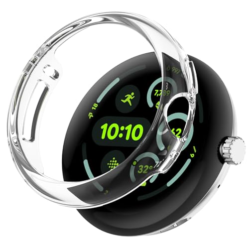 AiMaoo Google Pixel Watch 3 45mm (2024) Ή P[X ی Jo[ d|PCf ̉ ϏՌ h~ ϐFh~ ȈՒE y X}[gEHb` Google Pixel Watch 3 45mm p (N