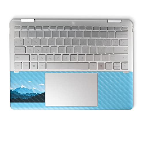 Image of MightySkins Carbon Fiber Skin Compatible with HP Spectre x360 14 inch (2022) Full Wrap Kit - Poly Mountains | Protective Durable Textured Carbon Fiber Finish | Easy to Apply | Made in The USA