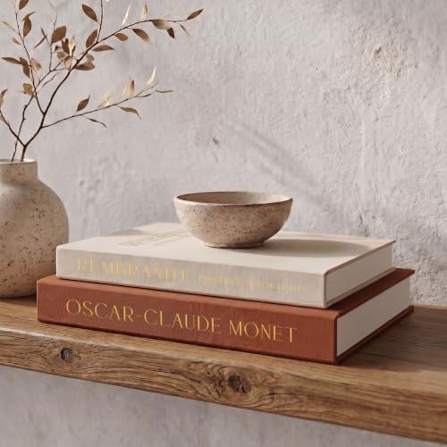 ZICOTO Beautiful Decorative Books - Set of 2 Linen Boxes Enhance Your Coffee Table Bookshelf or Mantle Decor - Stylish Fake/Faux Books for Modern Home Decoration Photo Storage and as a Keepsake Box
