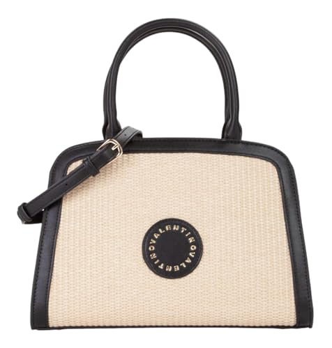 Cabas Valentino Saylor en toile naturel et noir pour femme