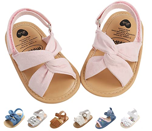 Image of Slivery Color Baby Girls Sandals Summer Shoes Outdoor First Walker Toddler Girls Shoes For Summer