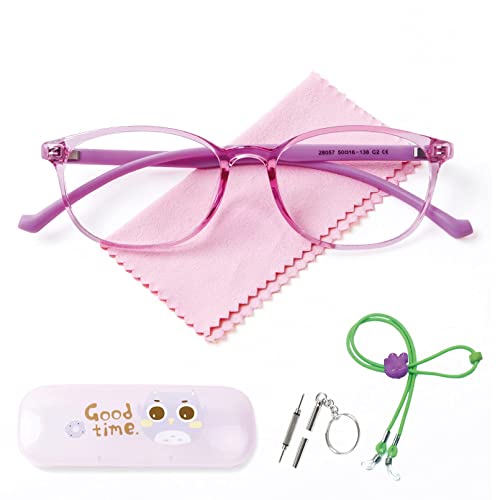Image of Ultra-Light Blue Light Blocking Glasses with Case for Kids and Teens,Anti Eyestrain &UV400