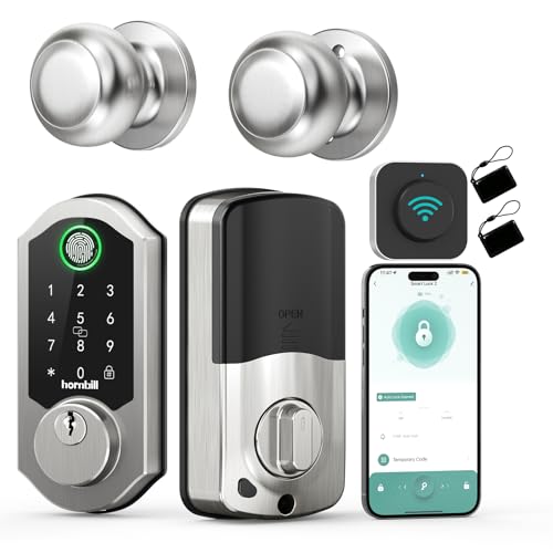 WiFi Smart Lock Knob Set, Hornbill Keypad Deadbolt Lock with