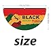 4 Pcs Black History Month Bunting Fan Flag 1.5 x 3 ft Africa America Half Fan Banner for American Famous People Indoor Outdoor Party Wall Decoration with 3 Grommets