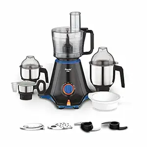 Preethi Zion MG-227 mixer grinder 750 watt Black, 4 jars - master chef food processor jar and flexi lid,