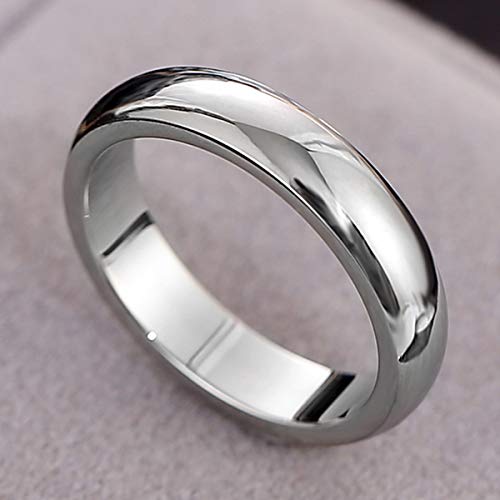 2 MM 4 MM Stainless Steel Ring Jewel Roman Numerals Stackable High Polish Plain Dome Tarnish Resistant Comfort Fit Ring Wedding Band Size 3-152