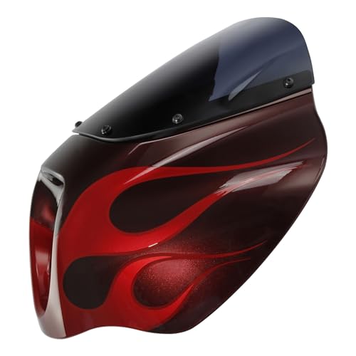 Image of Front Headlight Quarter Fairing Windshield Fit For Harley Softail Low Rider FXLR Street Bob FXBB 2018-2020 Low Rider S FXLRS 2020-2025 Softail Standard FXST 2020-2024 Wicked Red /Twisted Cherry