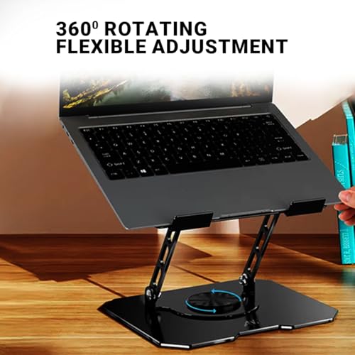 Image of Ant Riser 30, Aluminium Tilt Adjustable Laptop Stand for Desk, Metal Foldable Laptop Riser, Portable Laptop Holder Mount, Ventilated Cooling Computer Notebook Stand for 10-17 inch Devices Carbon Black