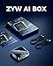 ZYW Magic AI Box Wireless CarPlay Adapter, Fast Car Video Box Plug & Play, Easy Setup, Supports Netflix/YouTube/TF Card Streaming Equalizers and More for OEM Wired CarPlay/Android Auto Cars (Gray)