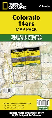 Colorado 14ers [Map Pack Bundle] (National Geographic Trails Illustrated Map)