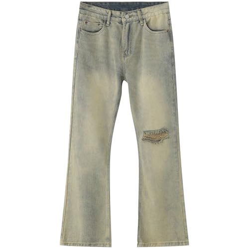 Men's Wide Leg Washed Hip Hop Jeans Fashion Loose Fit Classic Denim Pants Vintage Comfort Streetwear Jeans