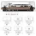 Record Player Turntables for Vinyl Record Belt-Drive Wireless Output Connectivity Phono RCA Line USB Digital to PC Recording MM Audio AT-3600L Stylus Adjust Counterweight Vintage Wooden Light Brown