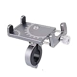 Suporte Giratório Prata Para Celular Smartphone em Alumínio Para Motos Scooter Bicicleta BT-87
