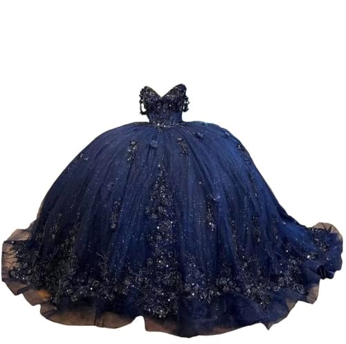 Luxurious Floral Beaded 3D Flowers Applique Quinceanera Dresses Plus Size Ball Gowns Prom 2025