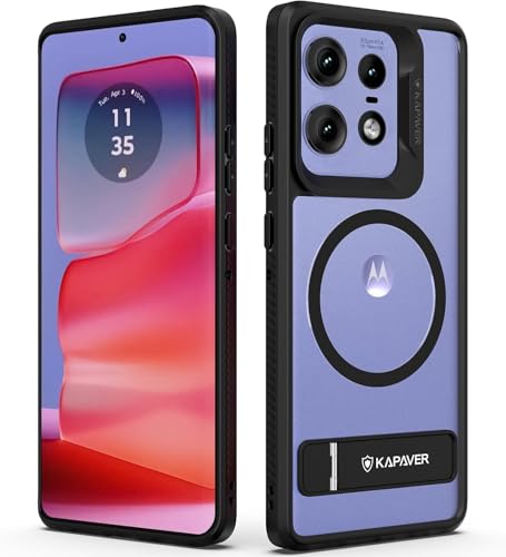 Image of KAPAVER Mag-X with Kickstand Back Cover Case for Motorola Edge 50 Pro (Mag-X Kickstand Black, Mag-X Kickstand)