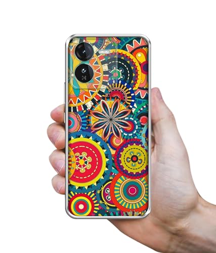 Image of Ring Pattern Print Design Printed Silicon Soft TPU Back Case Cover for iQOO Z9 5G