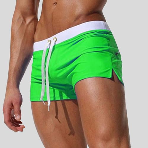 Drawstring Swim Jammers Men Summer Surf Truncks with Slit, Athletic Swimwear Beach Vacation Board Shorts Lounge Sets2