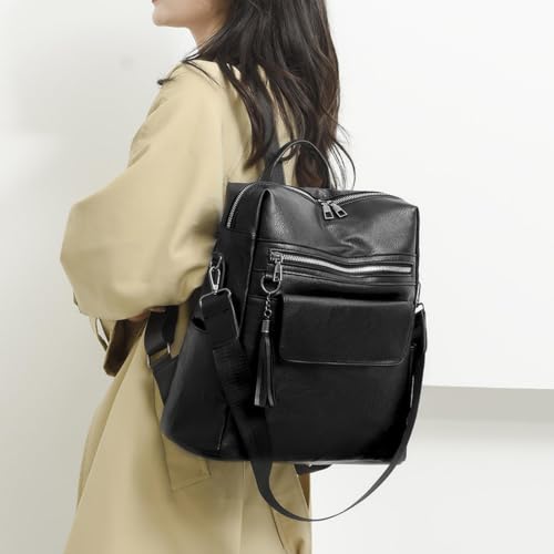 Sac en polyuréthane de qualité supérieure style tendance et pompons - 6