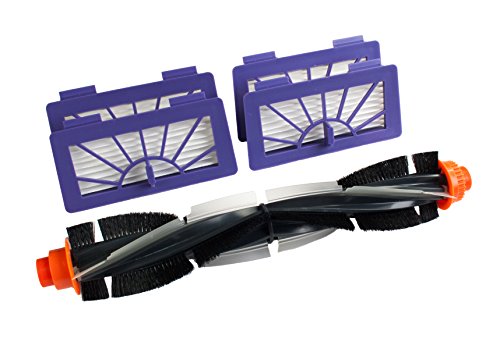 Hannets Brosse Ronde et 4 HEPA filtres pour Neato XV de no. NXV-1RB-4F