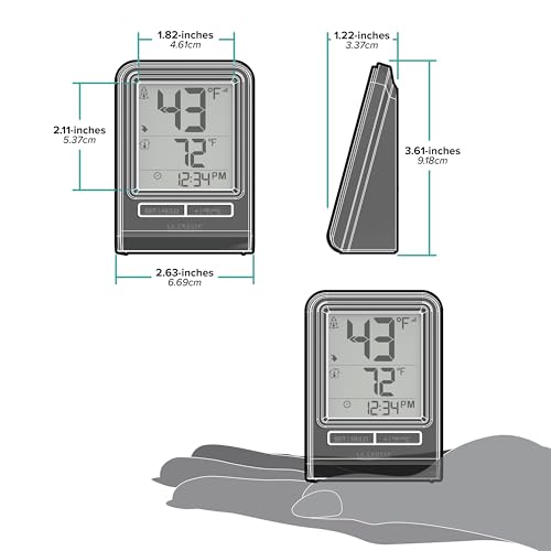 La Crosse Technology 308-1409BNH-CBP Battery Operated Wireless Digital Thermometer - Black - image 6