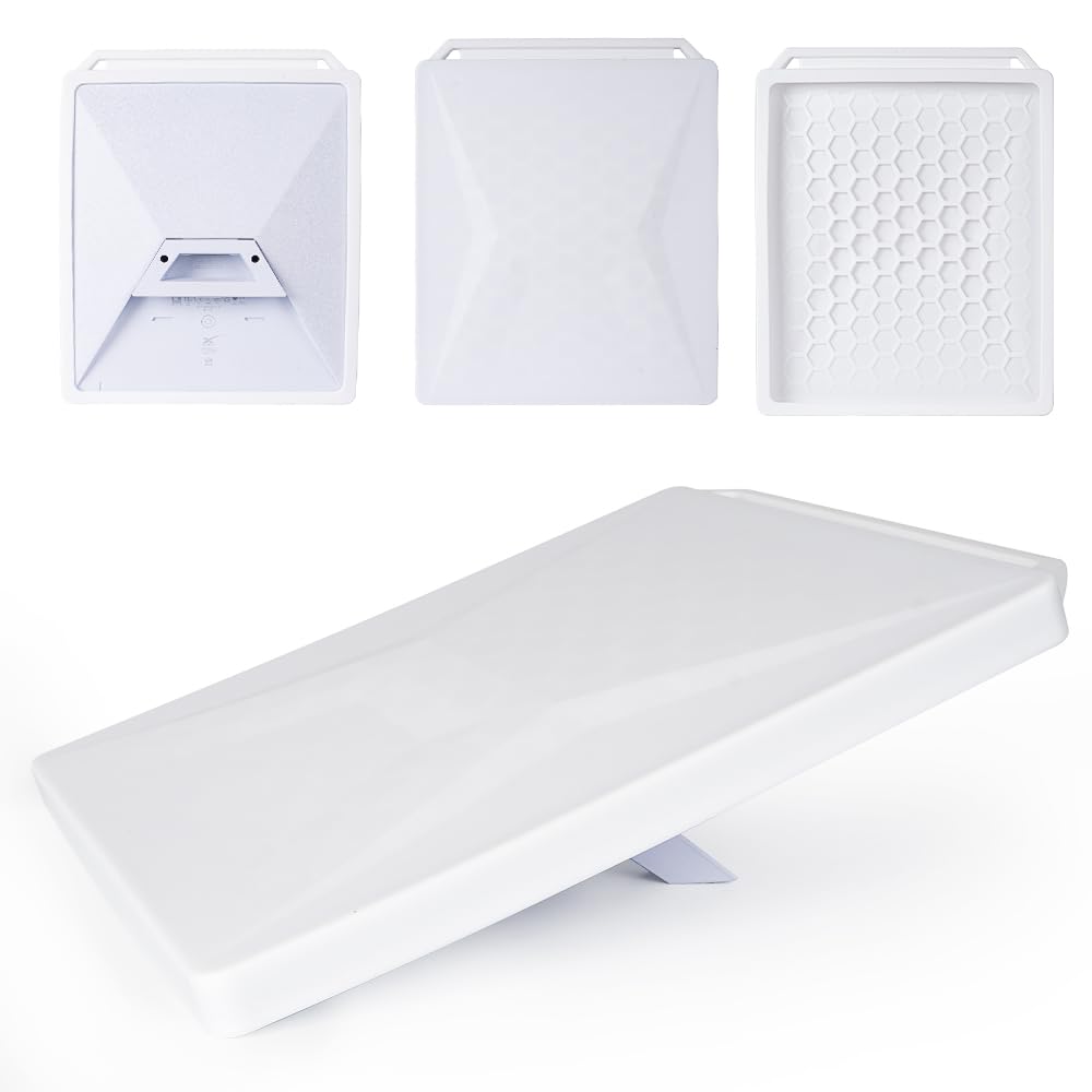 for Starlink Mini Protective Case,Silicone Protective Shell Cover Honeycomb Heat Dissipation Design with Hanging Hooks for Outdoor Adventures, Starlink Mini Cover, Starlink Accessories (White)