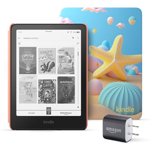 Kindle Paperwhite Kids Essentials Bundle including All-new Kindle Paperwhite Kids (16GB) - Starfish and Power Adapter