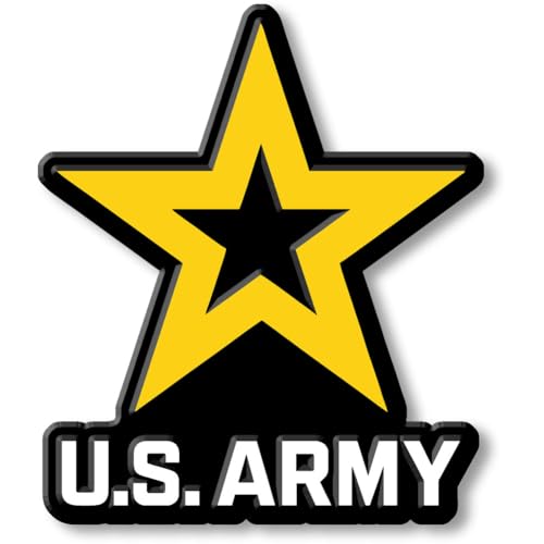 Imán decorativo U.S. Army Star 3D goma 2.75x3.25 pulgadas