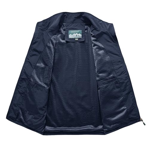 Lightweight Outdoor Vest Jacket for Men, Windbreaker for Golf, Safari, Travel, Fishing, Hiking2