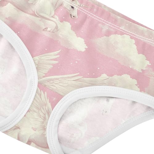 Winged Unicorns Girls' Underwear Cotton Clouds Girls Briefs Soft Toddler Underwear 2T4
