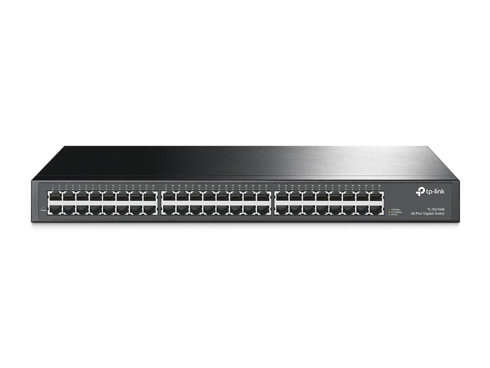 TL-SG1048 48-Port Unmanaged Gigabit Rackmount Switch, Network Controller, 1000BASE-SX, Single Band, 500g