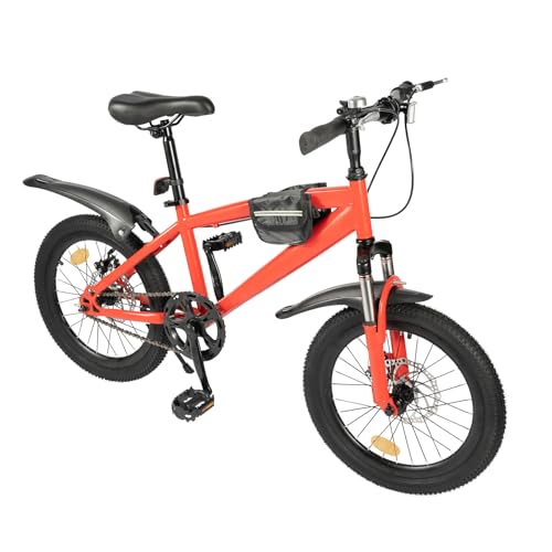 OUBUBY Kinderfahrrad, 18 Zoll Mountainbike Jungen Mädchen Kinderfahrrad...