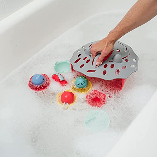 Image of Dr. Brown's CleanUp Dino-Scoop Baby Bath Toy Organizer and Float & Hatch Dino Eggs Nesting Bath Toy, BPA Free, Certified Plastic Neutral, 6m+