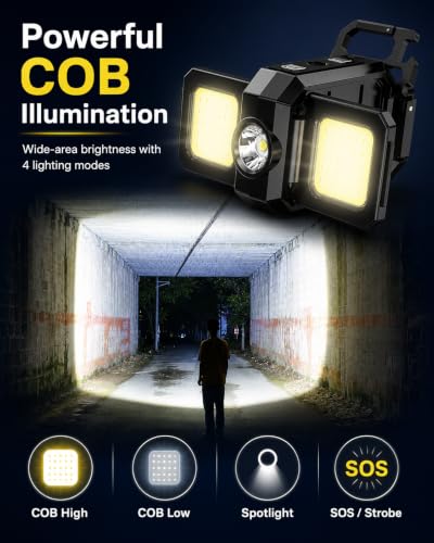 Image of Mini Rechargeable Keychain Light,Emergency Flash Light, High Lumen Super Bright LED Mini Torch Light, Portable COB Light with Magnet,Bottle Opener for Dog Walking,Car Repair,Emergency,Camping