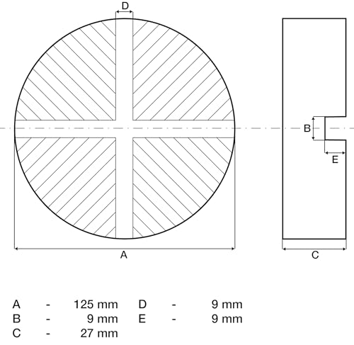 Tampon en caoutchouc pour cric 125x27mm plot de levage et protection bas de caisse - 3