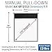 Akia Screens 125 inch Projector Screen Pull Down Manual B 1:1 8K 4K HD 3D Ceiling Wall Mount White Portable Projection Screen Retractable Auto Locking for Indoor Movie Home Theater Office AK-M125S1