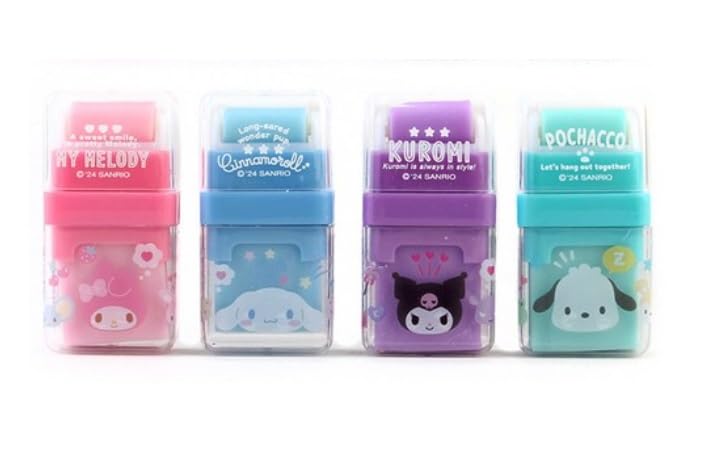 Lot de 4 gommes mignonnes avec rouleau pour collecteur de miettes