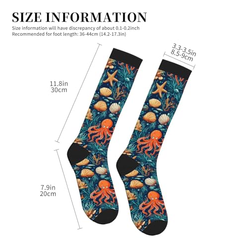 Compression Socks Calf Knee High Support Socks Novelty For Women Men Athletic Running Hiking Nurse3