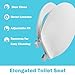 K-4636-RL-0 Elongated Toilet Seat Replacement for KOHLER 4636-RL-0 Elongated Bowl Toilet Seat Slow-Close, Soft Close toilet Seat and Lid, White