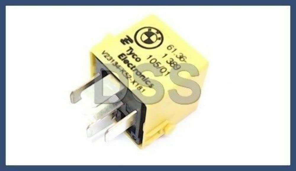 New Genuine BMW Relay In Zinc Yellow 613022 OE 61361389105