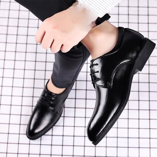 Comfort Orthopedic Mens Formal Shoes Italian Leather Lace-up Wingtip Business Working Office Slip Resistant Low Top Rubber Sole Non Slip Shoe2