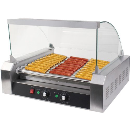 Generic YanHong150720-246 8yh1240yh cover CE New 11 Roller Grill Machine W/ New Commercial New Comme Cooker Machine W/ 11 Roller 30 Hot Dog al 30 Hot cover CE New